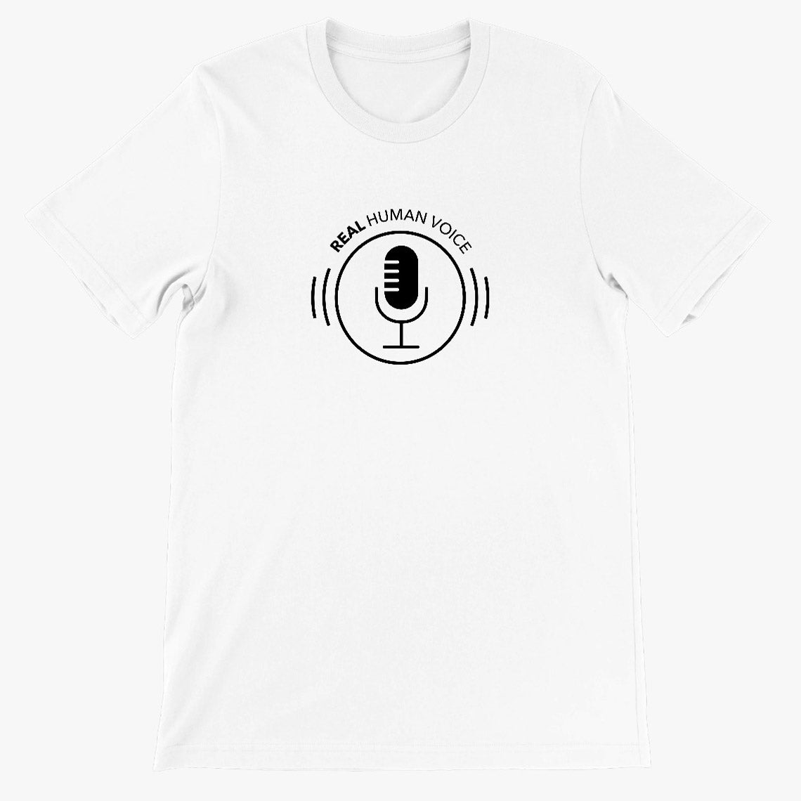 T Shirt weiß - "Real Human Voice" V2