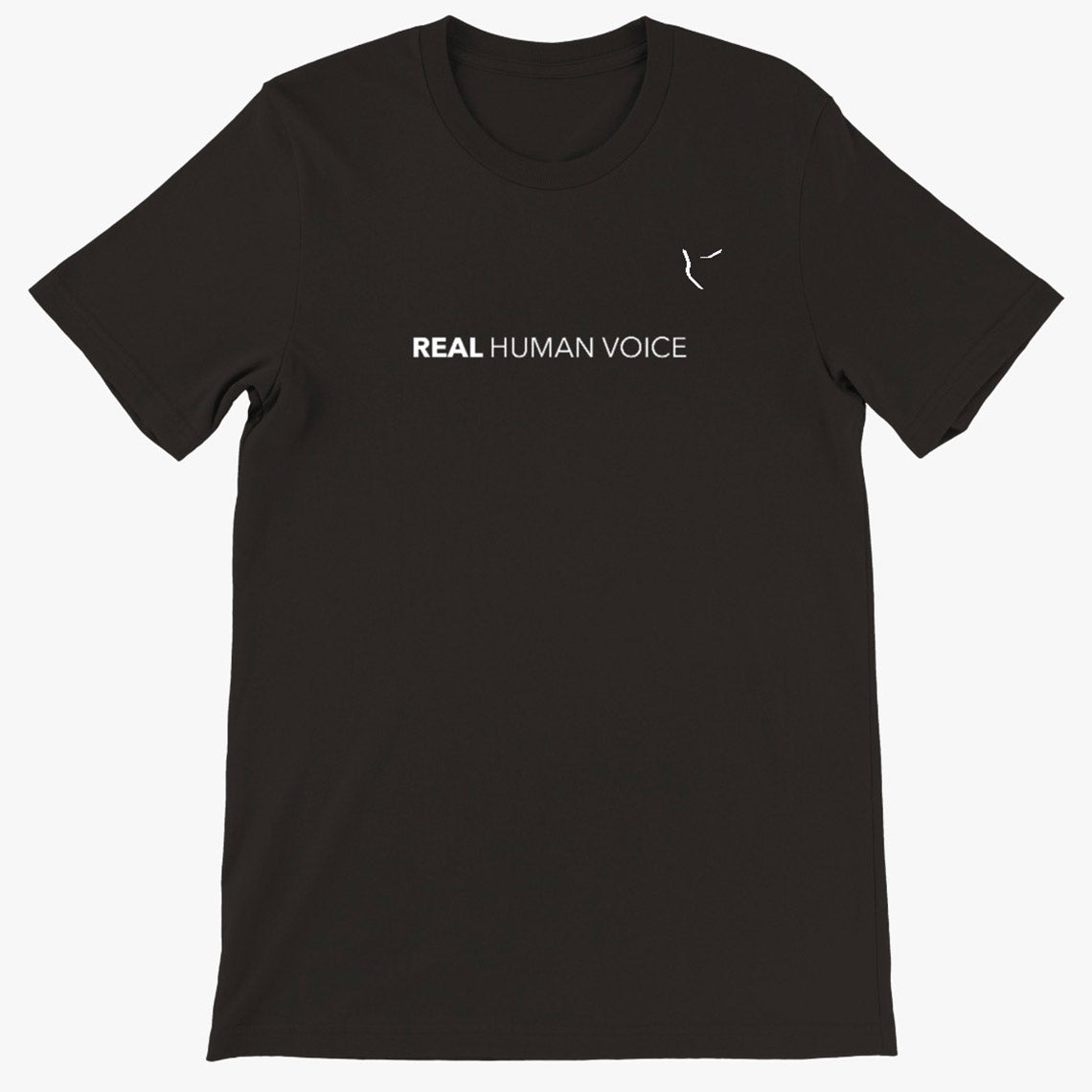 T Shirt schwarz - "Real Human Voice" V1