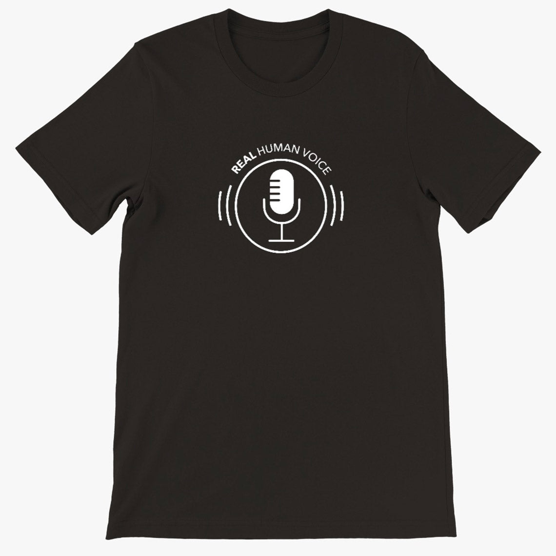 T Shirt schwarz - "Real Human Voice" V2