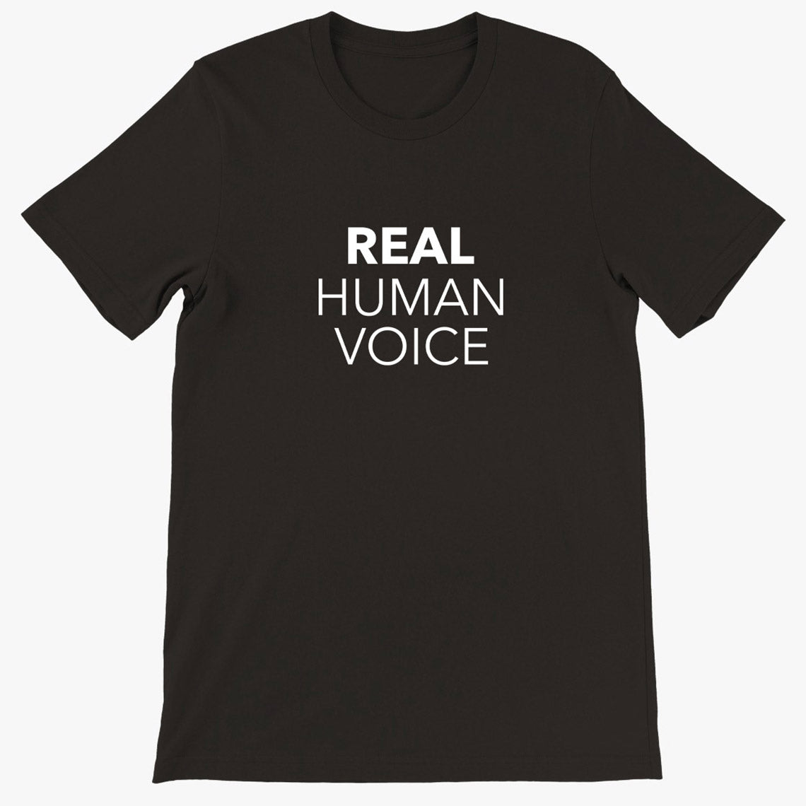 T Shirt schwarz - "Real Human Voice" V3